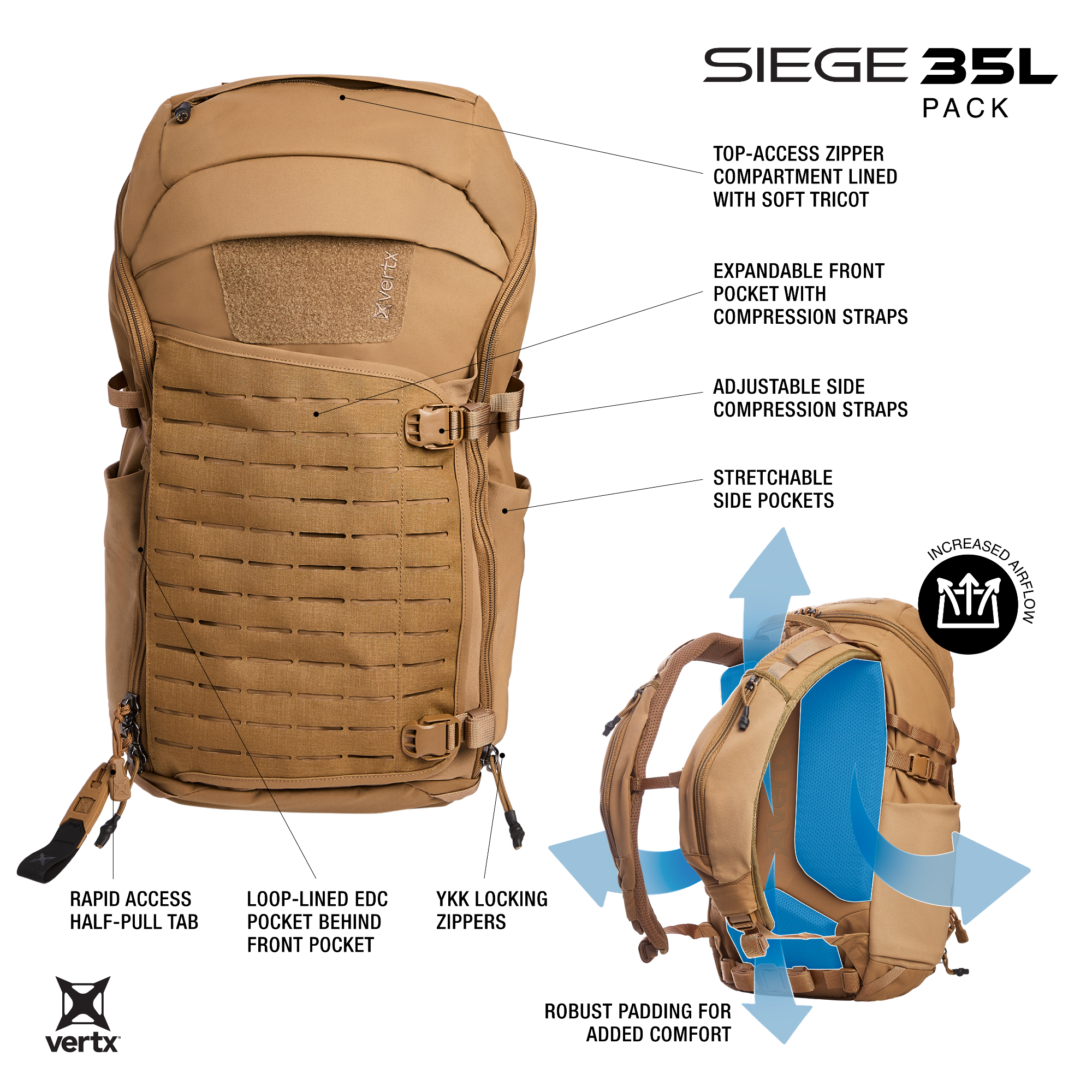 Siege 35L Tactical Backpack