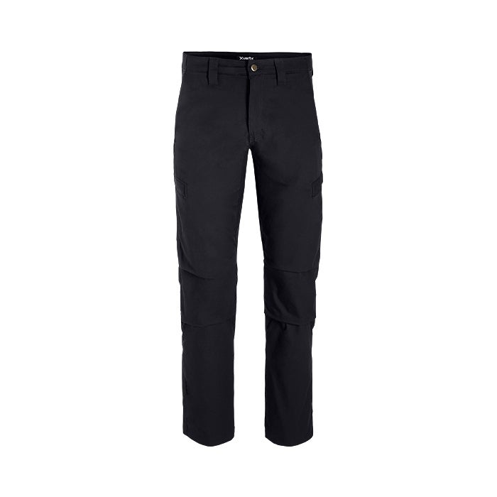 Product shot of Xpert tactical pants featuring multiple pockets and reinforced knees against a white background