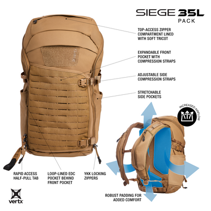 Siege 35L Tactical Backpack