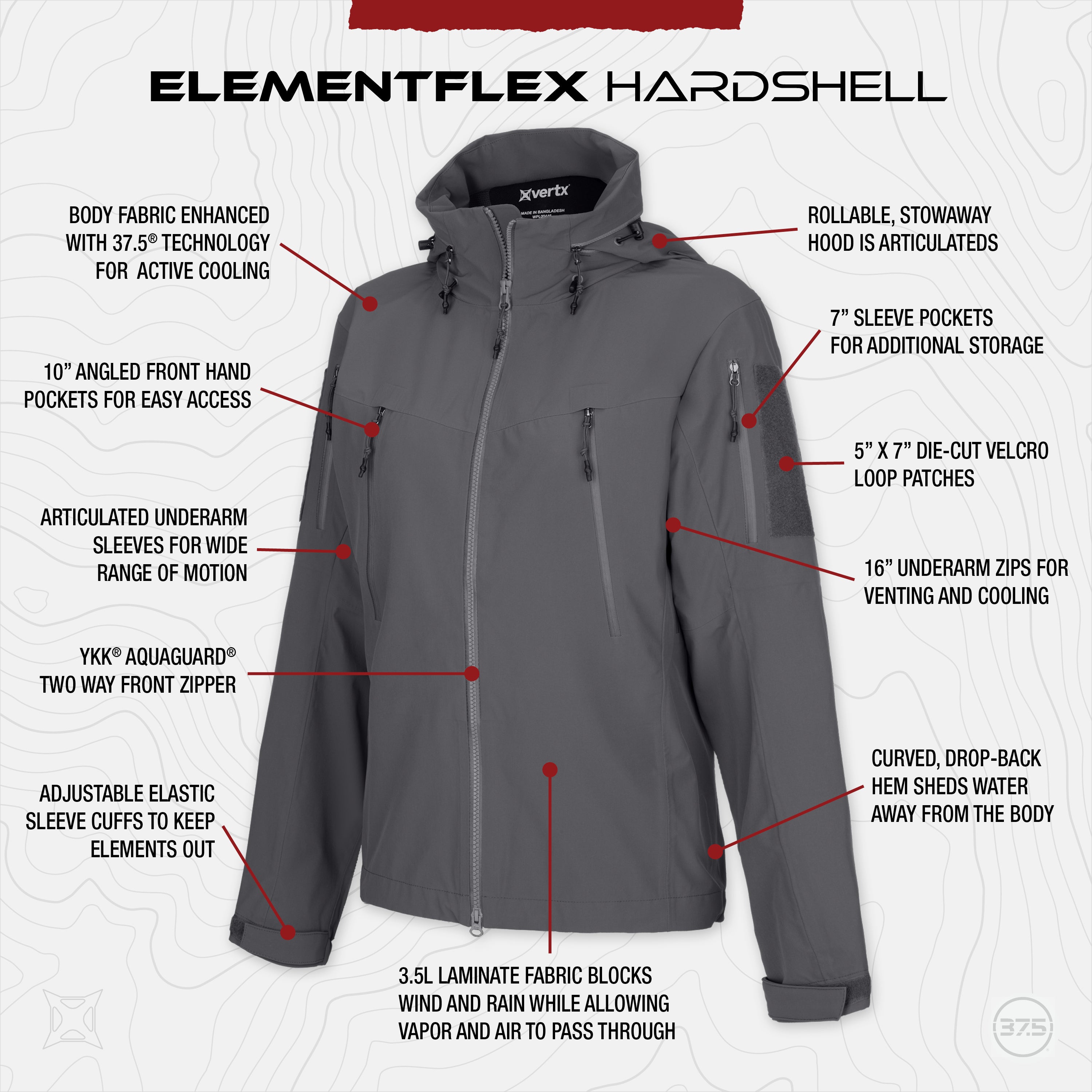 ElementFlex Hardshell Jacket | Vertx Official Site