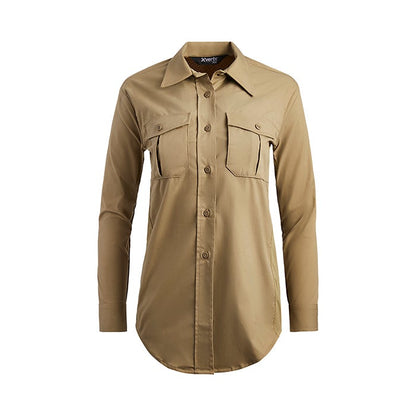 womens long sleeve dress shirts Vertx Women's Fusion Flex Long Sleeve Shirt