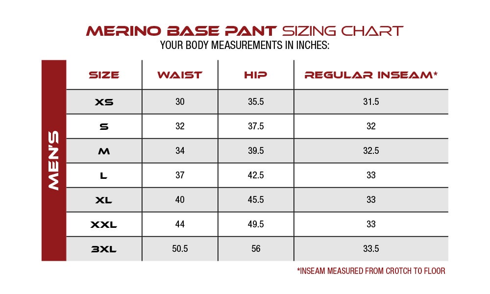 Vertx Merino Wool Base Layer Pant